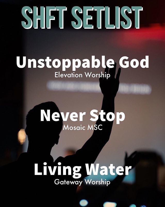 SHFTstudents's tweet photo. //SONGS FOR SUNDAY//
We hope everyone had a great day today!
🎉Go ahead and add these AMAZING songs to your playlist!!
Worship is going to be 🔥 this Sunday! Don’t miss it!
#shftsetlist https://t.co/1d8xu8shWC https://t.co/m9rFBWDs0C