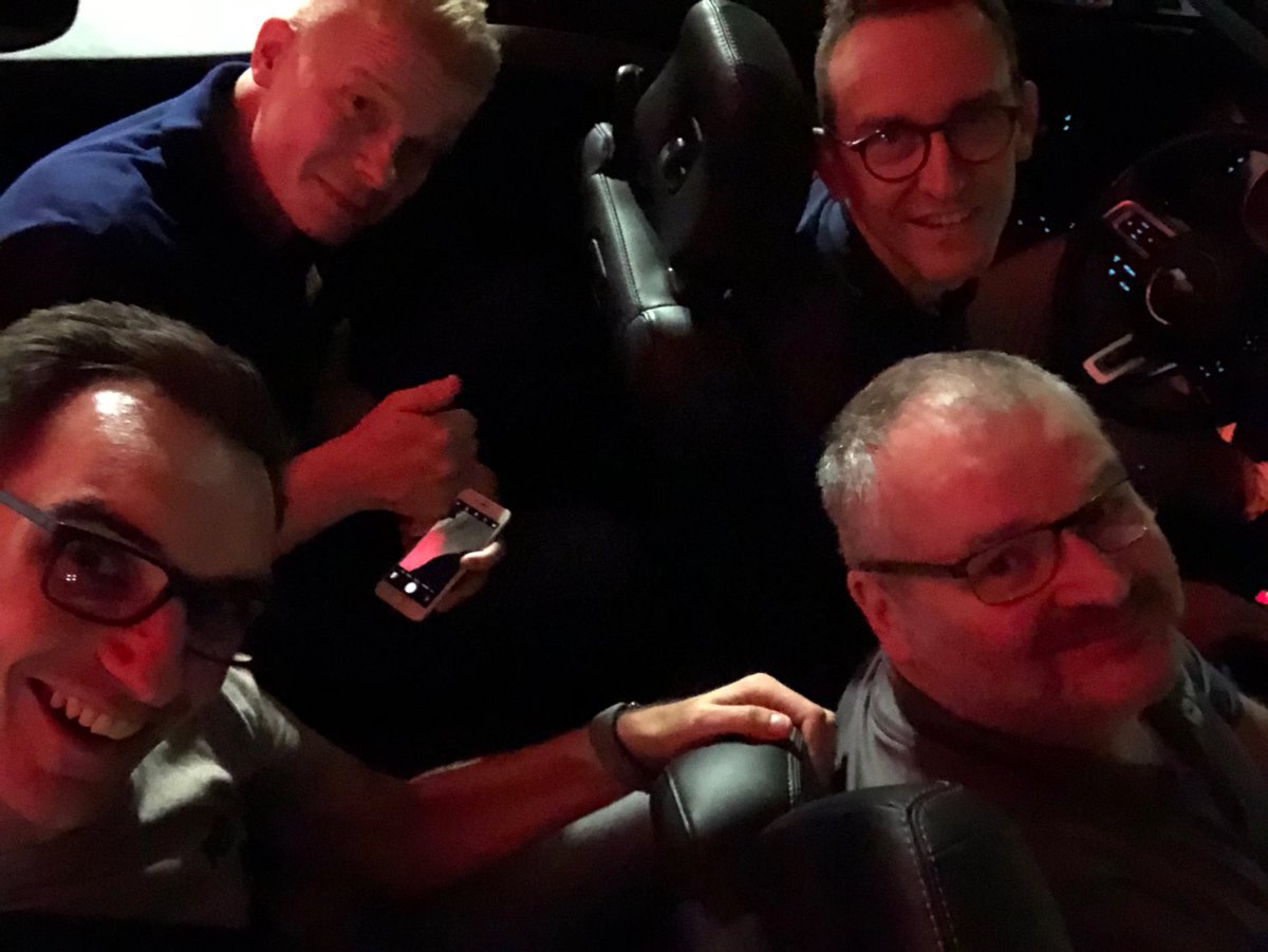 Another evening drive with ⁦<a href="/PaoloPia/">Paolo Pialorsi</a>⁩, ⁦@erwinvanhunen⁩ and ⁦<a href="/eliostruyf/">eliostruyf.com</a>⁩ in a convertible after the SharePint. Great evening with partners and customers. Drop by at the SPFx/PnP booth to continue the discussion.