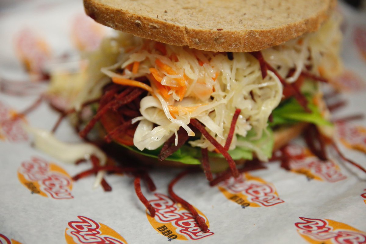 BigBoyBarbeque's tweet photo. Our humble salad sammich, now internationally acclaimed by the @newyorktimes - thank you for the love. No canned beetroot here, fresh grated for ya. Meat free Monday’s made grate (sic)  https://t.co/YqiV4N9AIX https://t.co/R9baGjuoad