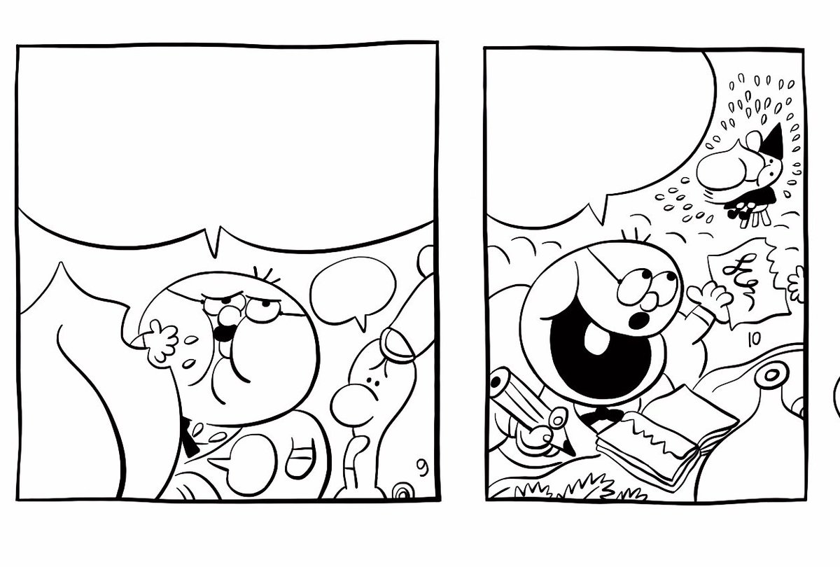 more from the giant plum story, just had made a dozen of panels then-a-day, maybe will finish it in future