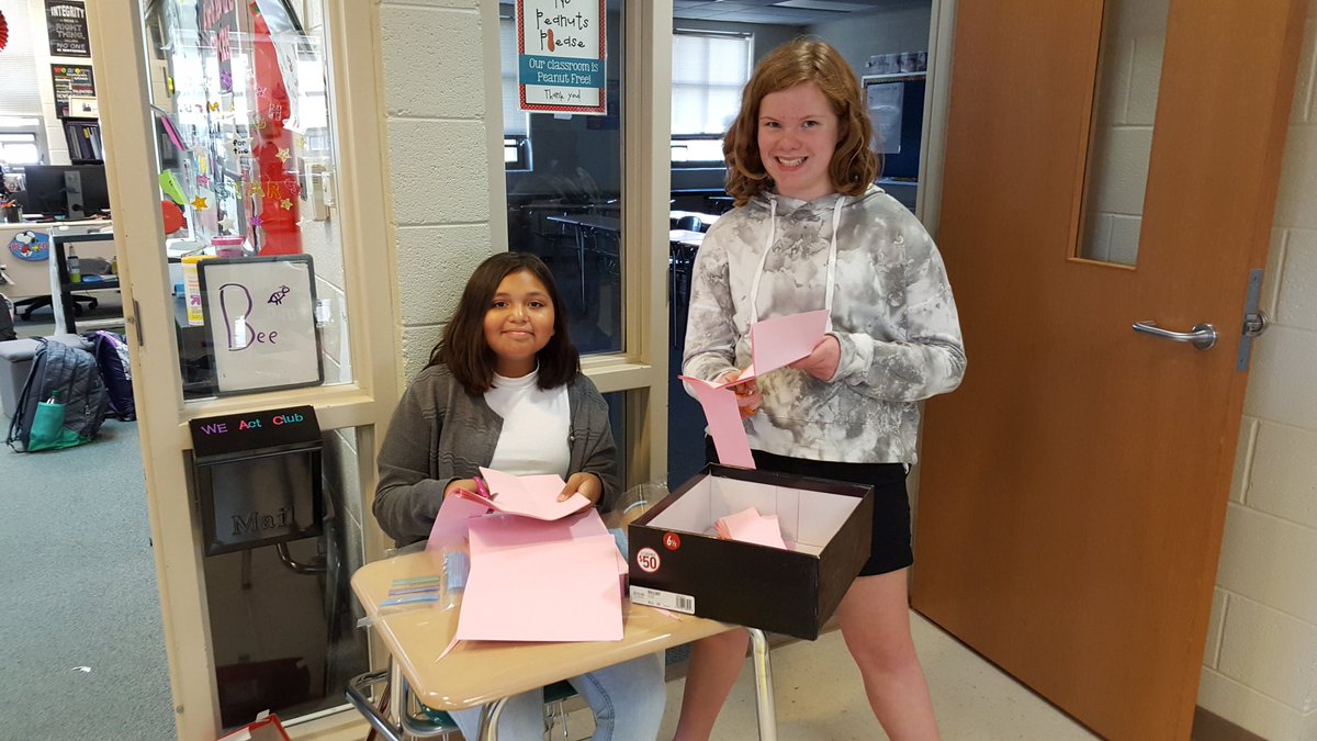 act_ira's tweet photo. Students are making kindness boxes to set up kindness challenges for Ira Jones.   Such amazing kids with such positivity #rachelschallenge #chainreaction #kindness counts @act_ira @IraJonesMS https://t.co/KayvhMkBts