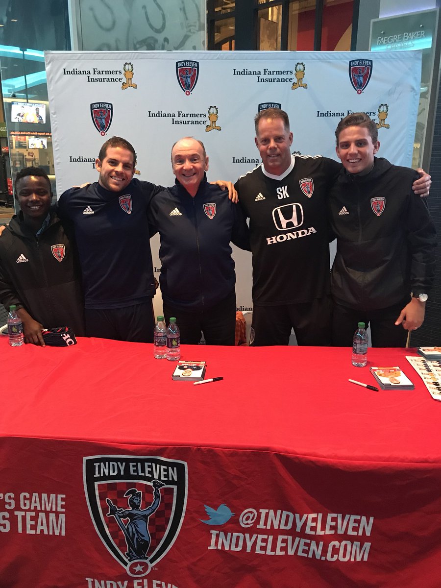 ChuckWTHR's tweet photo. Great @IndyEleven win and great time with #FaithAndFamily Night! @FrederickAmank2 @BenSpeas17 @SKAIA1 and #JordanFarr. Thanks @KLOVEINDY ! https://t.co/ADZ3UW4wfp