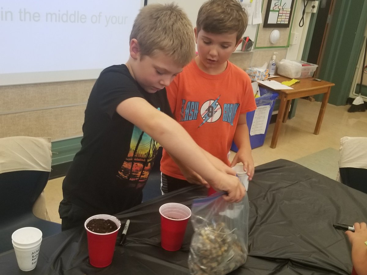djhausauer's tweet photo. We spent the afternoon planting some beans to complete 4 different experiments involving light, water, fertilizer, and different soils. Ss were focused on the scientific method and the variables they kept the same and changed! @ElmStreet76 https://t.co/SkiGdP8mZP