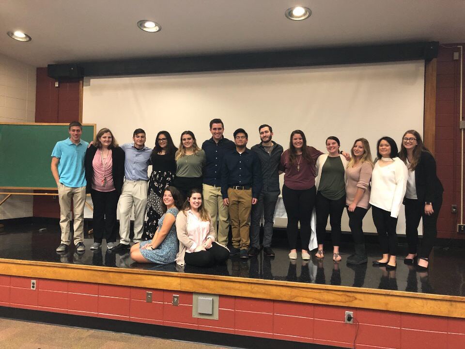 ESUPhiSigmaPi's tweet photo. Congrats to our 13 newly pinned initiates! Welcome Phi Class! #phisigmapi #esu #pinning #initiates https://t.co/biRiEPrtr5