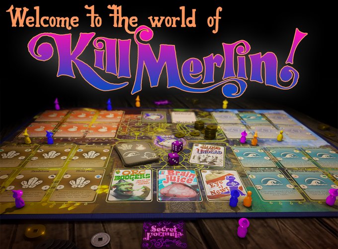 RealMeepleTimes's tweet photo. We'll be chatting with @DaveSchuman, the mastermind behind #KillMerlin, LIVE on our Facebook page on Tuesday 10/2 @ 8 PM EST. Be sure to check it out on #Kickstarter (https://t.co/iZRcOgtR0I) and catch the broadcast next week! #boardgames #tabletopgames https://t.co/4U3W88zeqb