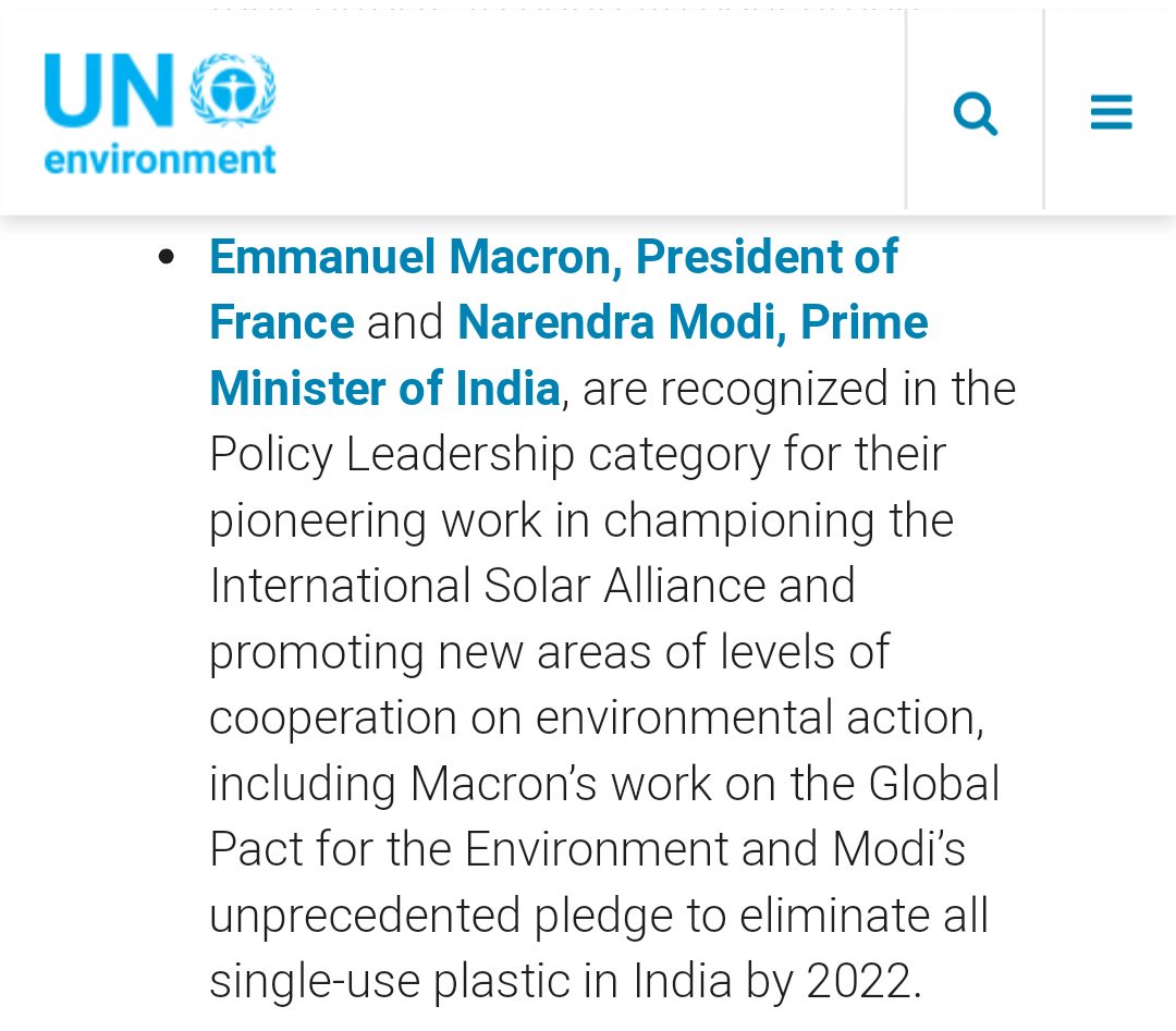 Congressmukt1's tweet image. Congratulation to PM Shri @narendramodi for s
Getting honor from UN .

Thanks for representing India in International forum successfully.
#Congratulationsmodi