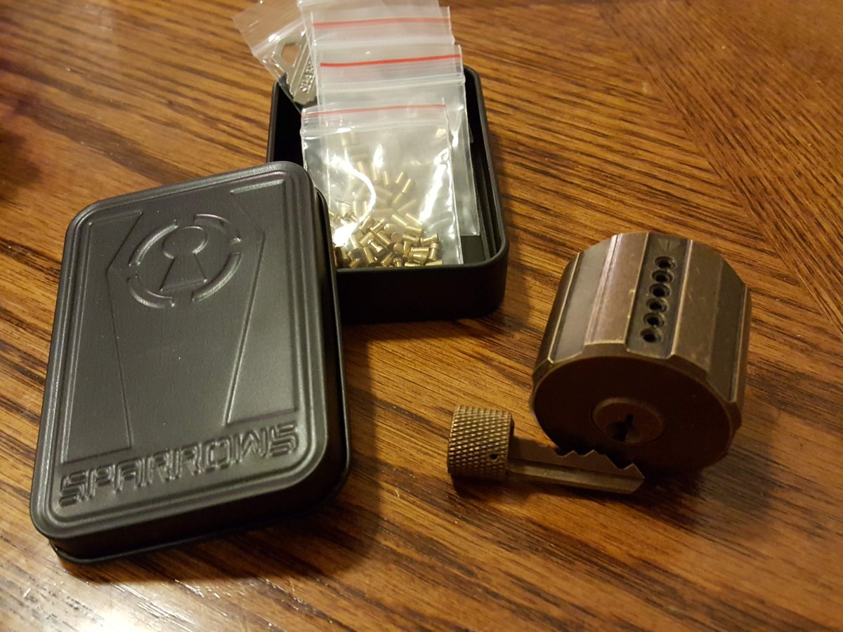 SAINTCONLPV's tweet photo. Join us tomorrow at the LPC for the “Hooks and Hoodwinks” blindfolded lock pick competition at 9AM. 1 lucky winner of this tournament-style mini-contest will go home with a @SparrowsTools Revolver. https://t.co/oHmZS8HCoU
