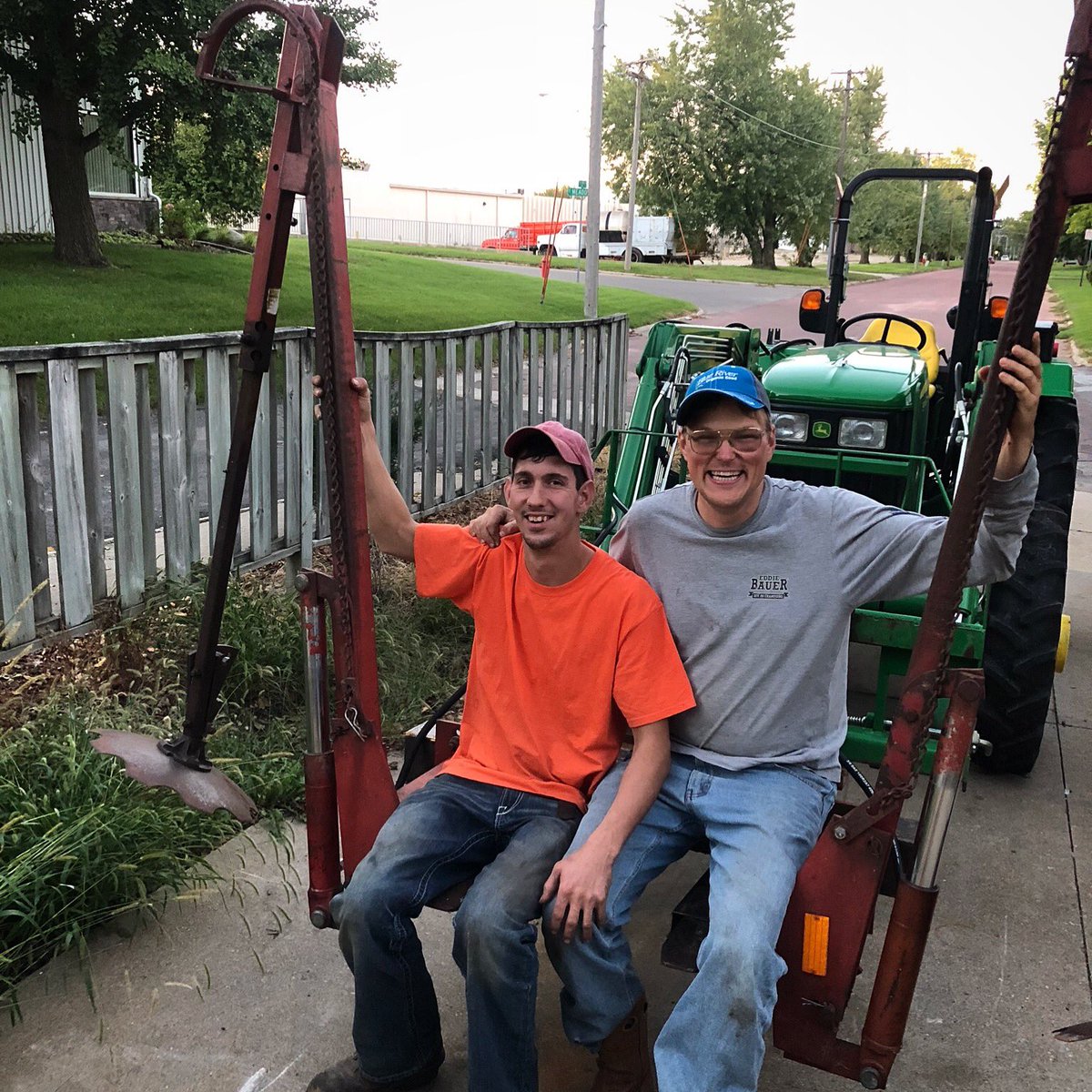 prudenterra's tweet photo. A big thanks to our friend Garrett who helped build a row marker for the front of our tractor! It will help us be even more precise in seeding prairie or preparing ground for plantings. #ecosystemrestoration #tractorimplements https://t.co/nWQ1CVni9K
