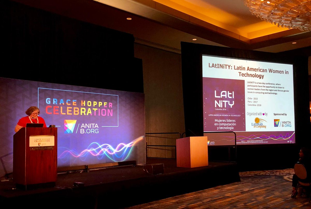 luza_jaramillo's tweet photo. Thank you to everyone who attended the Latinas in Technical Roles Reception at #GHC18 today! Very proud to represent @LatinasInC and to speak about @LatinityConf #WeAreHere #Latinity2018 https://t.co/OVmrpasAh7