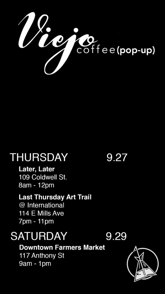Weekend Schedule! ☕️
