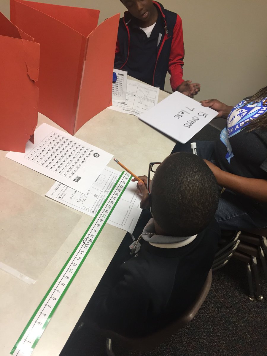 HughesKellian's tweet photo. Canโt stop Ms. Doss. Students using number lines and hundreds charts to balance equations. @AliefSped #scaffolding #ICSMath https://t.co/B5xrLhCL7s