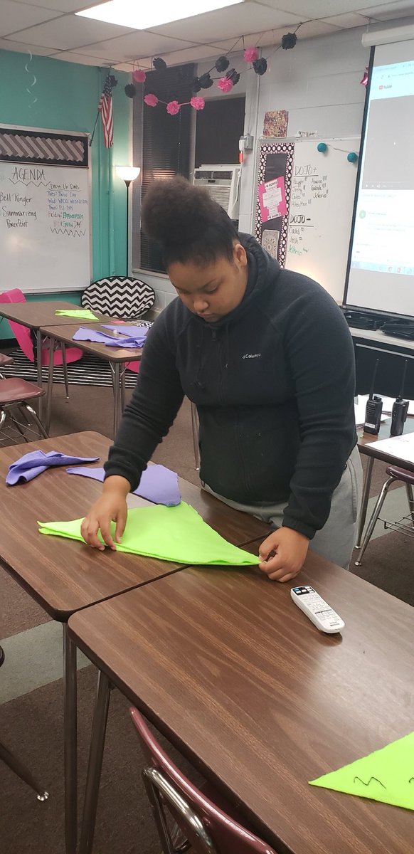 AtownCOMPASS's tweet photo. Compass Makerspace students create “adopt me!” bandanas that are sure to get Humane Society pups a forever home. #communityservice #CleaverRocks #supportthehumanesociety https://t.co/KuhCXsRSNw