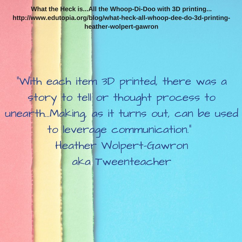 tweenteacher's tweet photo. Making can be used to leverage communication. @edutopia https://t.co/e4axl165ll #making #education #engchat https://t.co/HJHtFPQbP2
