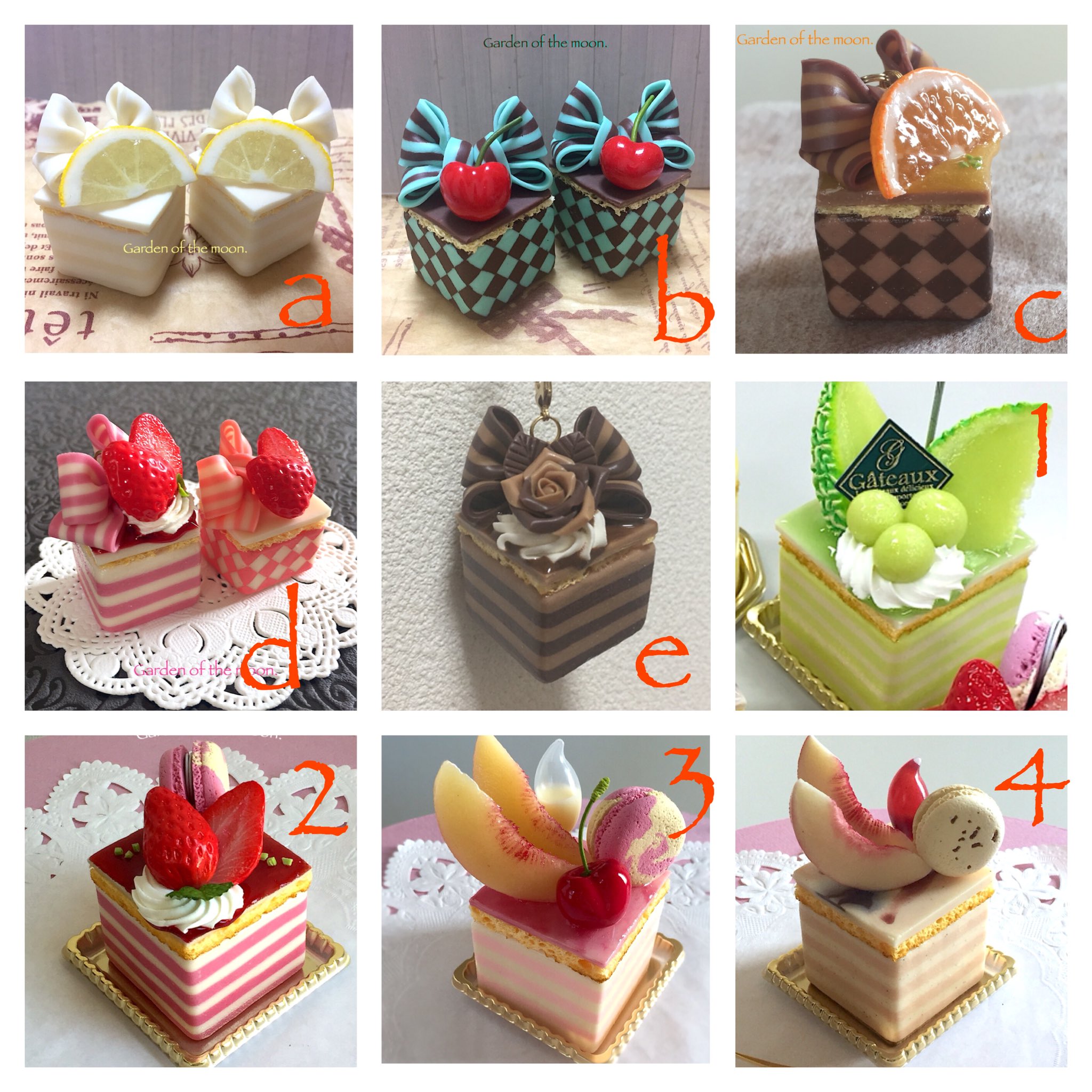 もこ 受注制作中 作りかけも混ざってるけど キューブケーキのバリエーション並べたら可愛かった 2枚目はサイズ比較で3枚目は番外編スペシャル みたいなの T Co Stabhkm4xg Twitter