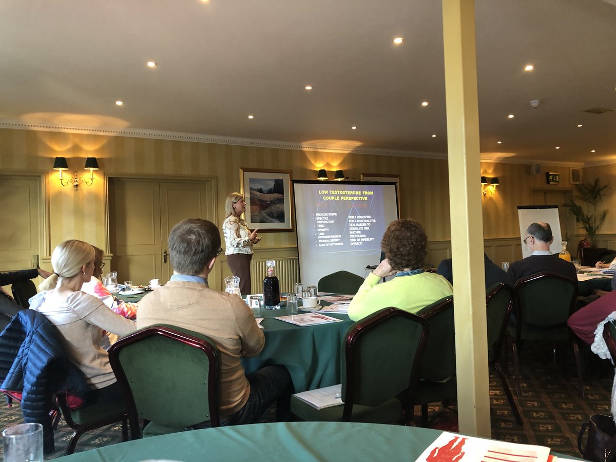 drjaninedavid's tweet photo. The wonderful Trudy Hannington looking at how #testosterone deficiency affects the couple #psychosexualtherapy @PCTAG_UK https://t.co/iXuYYURmIL