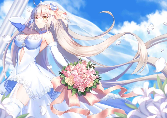#FGO #ジャンヌ・オルタ
依然是和光茶会周年庆婚纱本用图??? 