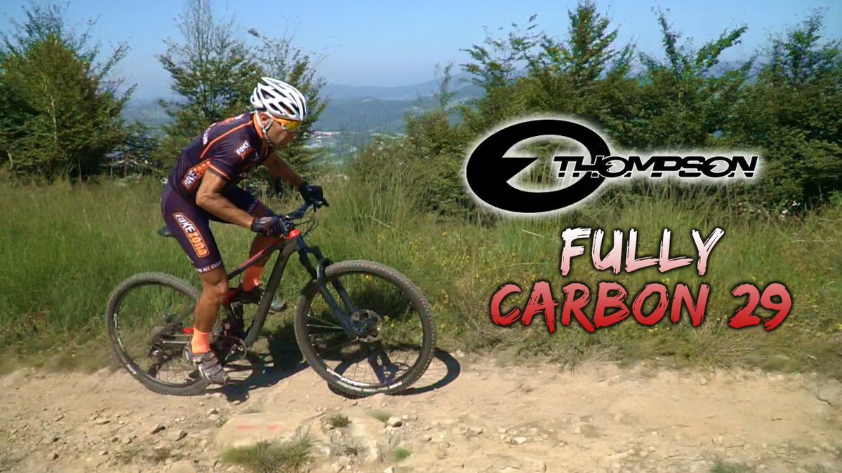 Diversión sin límite: #bicicleta THOMPSON FULLY CARBON de 29'' con cuadro de carbono y  grupo completo #Shimano XT. Ruedas DT Swiss, #neumáticos #Schwalbe. Suspensiones y tija telescópica #RockShox . No te pierdas el test: veoplanet.com/video.php?secc… #ciclismo #mtb #btt