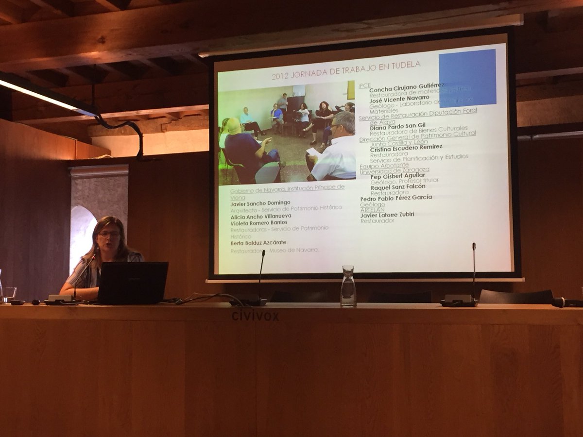 EloisaVaq's tweet photo. Seguimos hablando de proteger el patrimonio, trabajando en equipo @UNavarra #patrimonio https://t.co/1XBdn7R1Rx