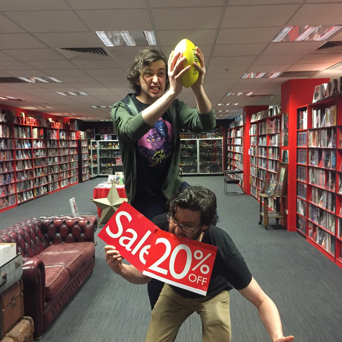 ascmelbourne's tweet photo. 20% OFF EVERYTHING* - GRAND FINAL FRIDAY AND SATURDAY SALE!
With the Demons out of the Grand Final we thought we'd try to cheer ourselves up with a STORE WIDE* 20% OFF SALE!
STATUES,
TOYS,
PRINTS,
LOCAL COMICS,
BACK ISSUES,
VARIANT COVERS, 
NEW COMICS AND TRADE PAPERBACK! https://t.co/6f3hIGqXmS