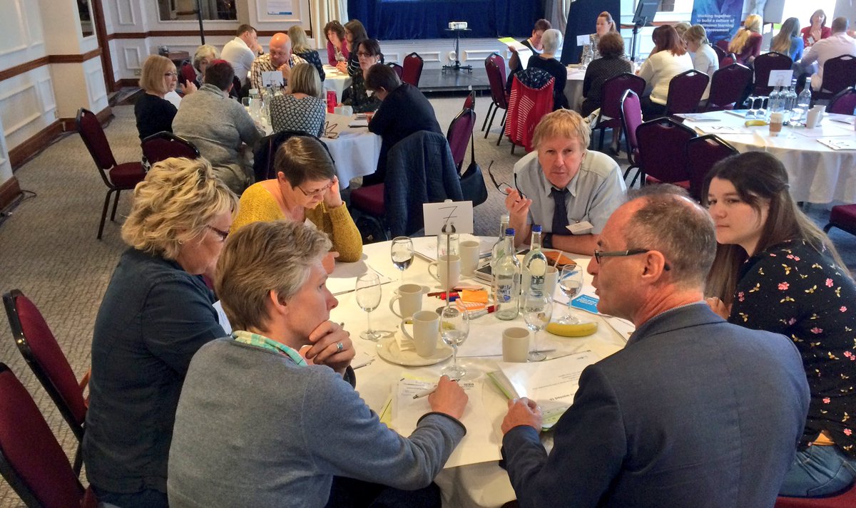 HealthInSW's tweet photo. #dpsafety delegates are engaging in a World Cafe session, sharing how they are getting on with their #qualityimprovement projects to improve deterioration pathways in the #SouthWest https://t.co/zGDRHt7NRi
