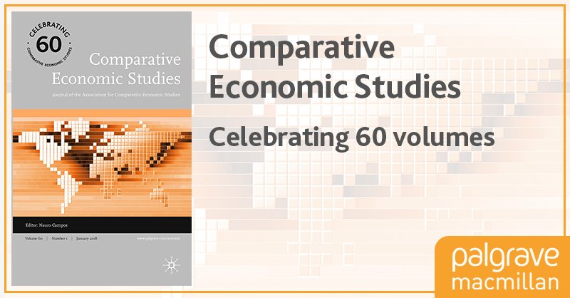 PalgraveJournal's tweet photo. The spotlight is on #Europe in CES's latest #freetoread anniversary collection paper, handpicked by the Editor: "TFP Growth in Old and New Europe" https://t.co/0CwsRYasdc #economics #comparativeeconomics @PalgraveEcon @CompEconStudies @bsevergnini https://t.co/YJ5IRIuAka