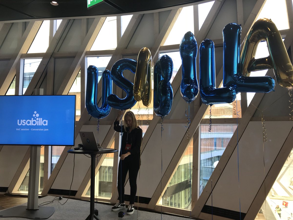 MariaHiort's tweet photo. Ni kommer väl på @usabilla’s lunchsession på #CJAM18 #voiceofcustomer #userinsights #CustomerExperience https://t.co/uCbwXQbclL