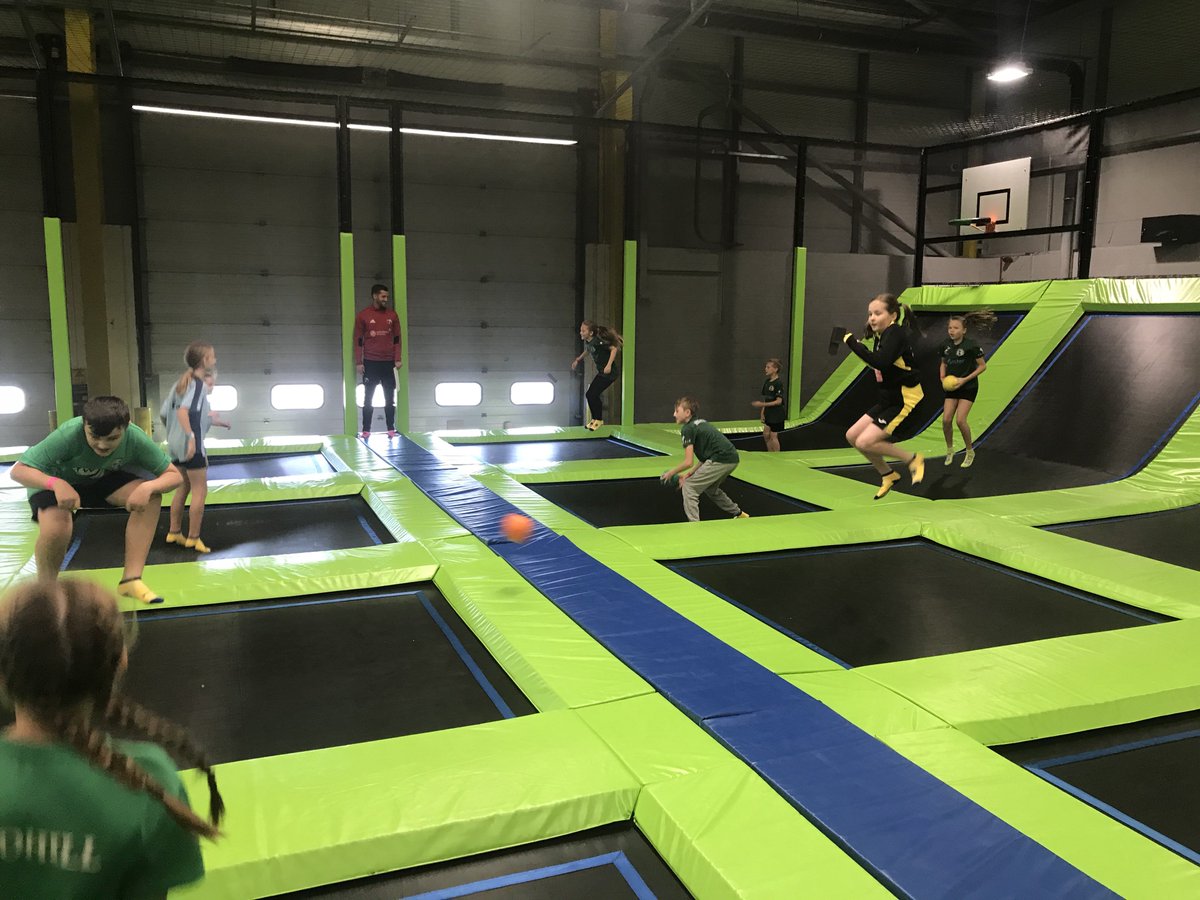 crossbargroup1's tweet photo. CROSSBAR PRIMARY FESTIVALS 

Well under way in our Trampoline Dodgeball Competition @Jumpinshrews
All children loving the competition. https://t.co/D2JSkWgcmi