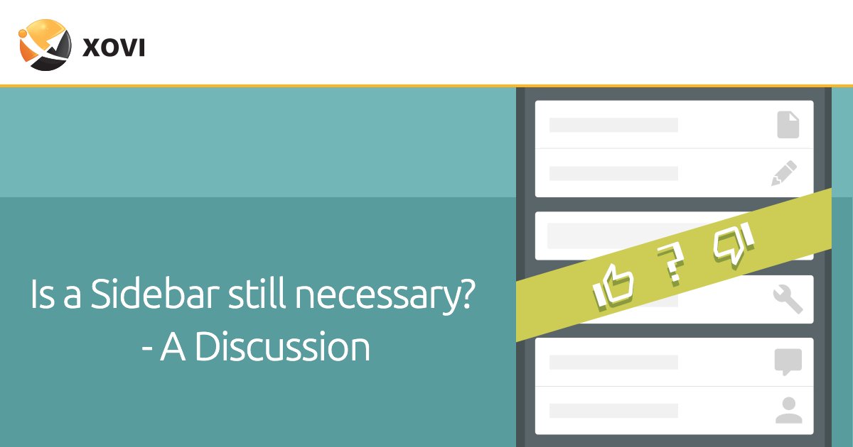 xovi_com's tweet photo. Remove your sidebar and benefit from a 26% higher conversion rate! Search Experience Consultant @BernardZitzer explains with practical examples and discusses the effectiveness of sidebars in our new #XOVI #Expert Council! https://t.co/HQWO7UbIHL https://t.co/tE0c4BzWjU