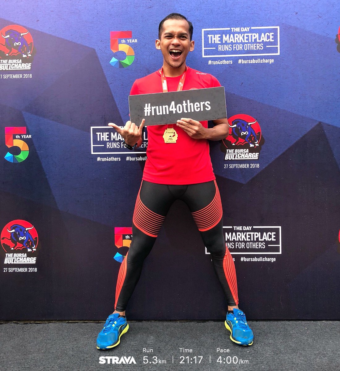 nicezam's tweet photo. selesai larian dalam hujan 

#thebursabullcharge
#bursabullcharge
#run4others https://t.co/dFb0LAaUyC