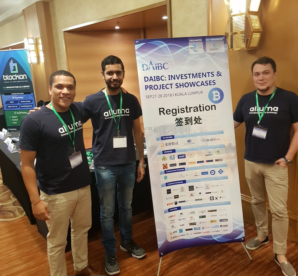 allumaexchange's tweet photo. It was a great first day at the #DAIBC #Blockchain Investment & Project Showcase in beautiful Kuala Lumpur. Some great projects in the room but pitches from @block_asia & @TuneBlockchain took top honors. We're on stage tomorrow! Stay tuned⚡ https://t.co/ehF4J6SWDL