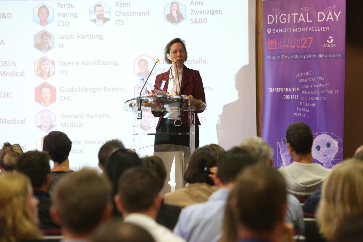 SanofiFR's tweet photo. [#DigitalDay] "Le #digital &amp; le #BigData permettent aujourd'hui d'adapter les messages ou les investissements mais aussi de mieux répondre aux attentes &amp; besoins des #patients et ce grâce à de nombreuses collaborations !" - Heather Bell 

#Innovation #eSante #TransfoNum #IoT #AI https://t.co/ddiZDWUXPk