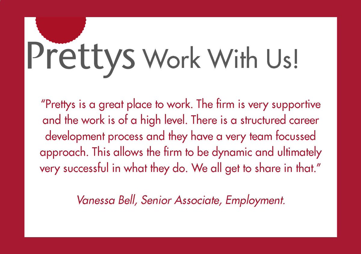 We are recruiting! To see our current opportunities, go to: prettys.co.uk/we-are-recruit… #greatplacetowork #supportive #clearcareerprogression