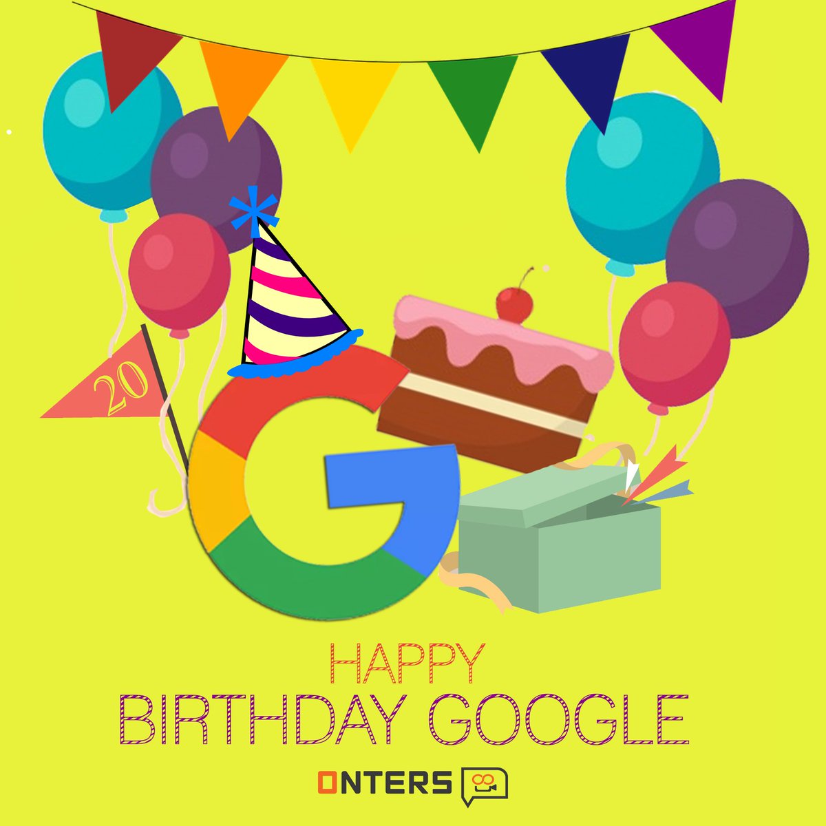 TheOnters's tweet photo. With 2 decades of search...
Awesomeness turns 20!!

#HappyBirthdayGoogle #GoogleTurns20 #Onters https://t.co/CzJBNRc3Su
