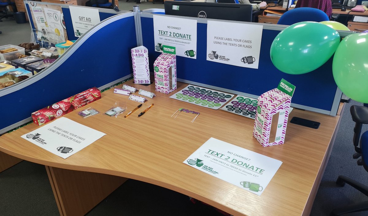DRIEUCC's tweet photo. We're hosting #MacmillanCoffeeMorning today in the Contact Centre. Come down &amp; help yourself to some yummy cakes and please donate generously. You can text a £5 donation by texting JAM HNT2 to 70550 https://t.co/XvgsCyEnZO