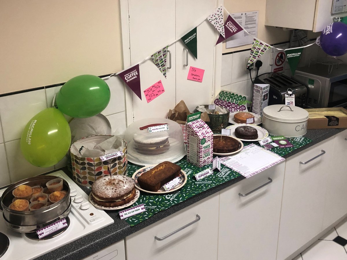 Precision1982's tweet photo. Today we are participating in #worldsbiggestcoffeemorning and here are some of our star bakers with their bakes! #MacmillanCoffeeMorning ☕️🍰🧁😍 https://t.co/5sxpiryXjp