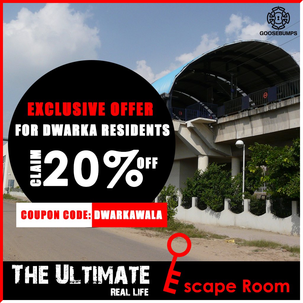 Goosebumps_IND's tweet photo. Are you a Dwarkawala?
If yes, then claim 20% OFF on our Mysterious Escape Room!

Coupon Code: DWARKAWALA
Claim here – https://t.co/CWVuv6uflz https://t.co/GKM5i1FPAU