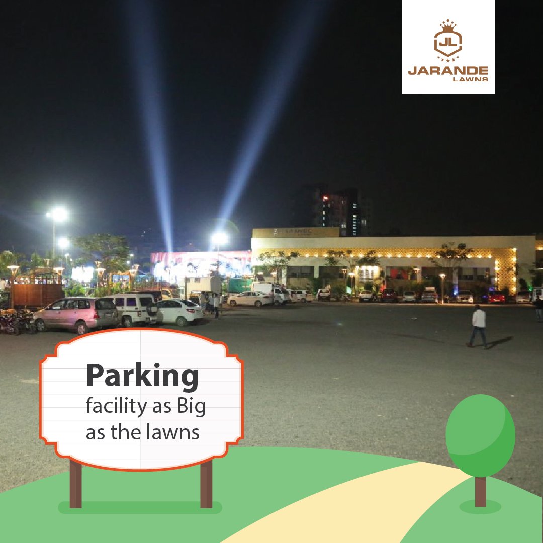 You don't worry about parking in any function at Jarande lawn.
#lawn #parkingfacility #bestlawn #pune #jarandelawn