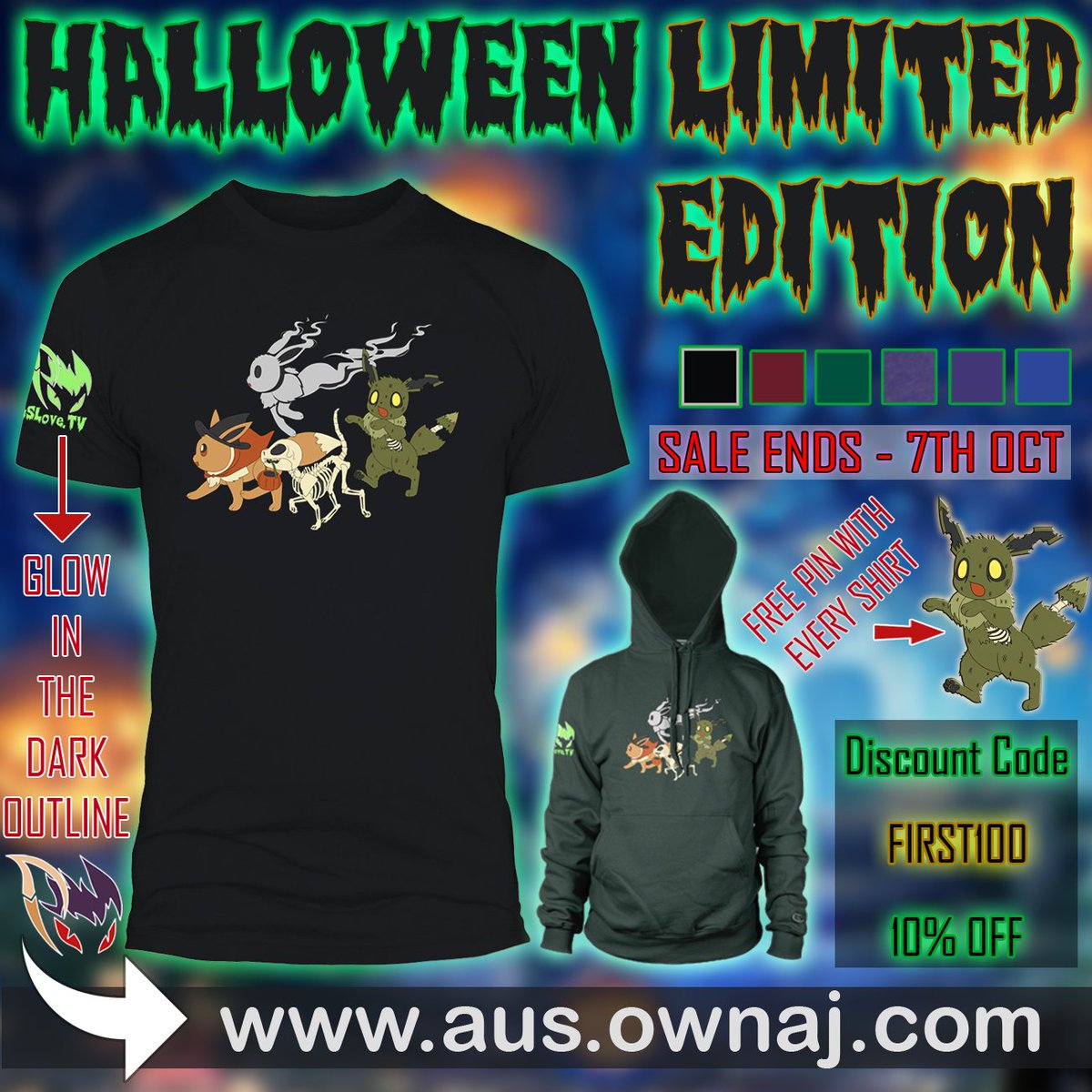 🎃HALLOWEEN SPECIAL SHIRTS &amp; HOODIES 🎃

🙏RETWEET FOR A CHANCE TO WIN ONE! 🙏

👉LINK TO PURCHASE: aus.ownaj.com 👈

⏳SALE CAMPAIGN ENDS: 7TH OCT 2018 ⌛️