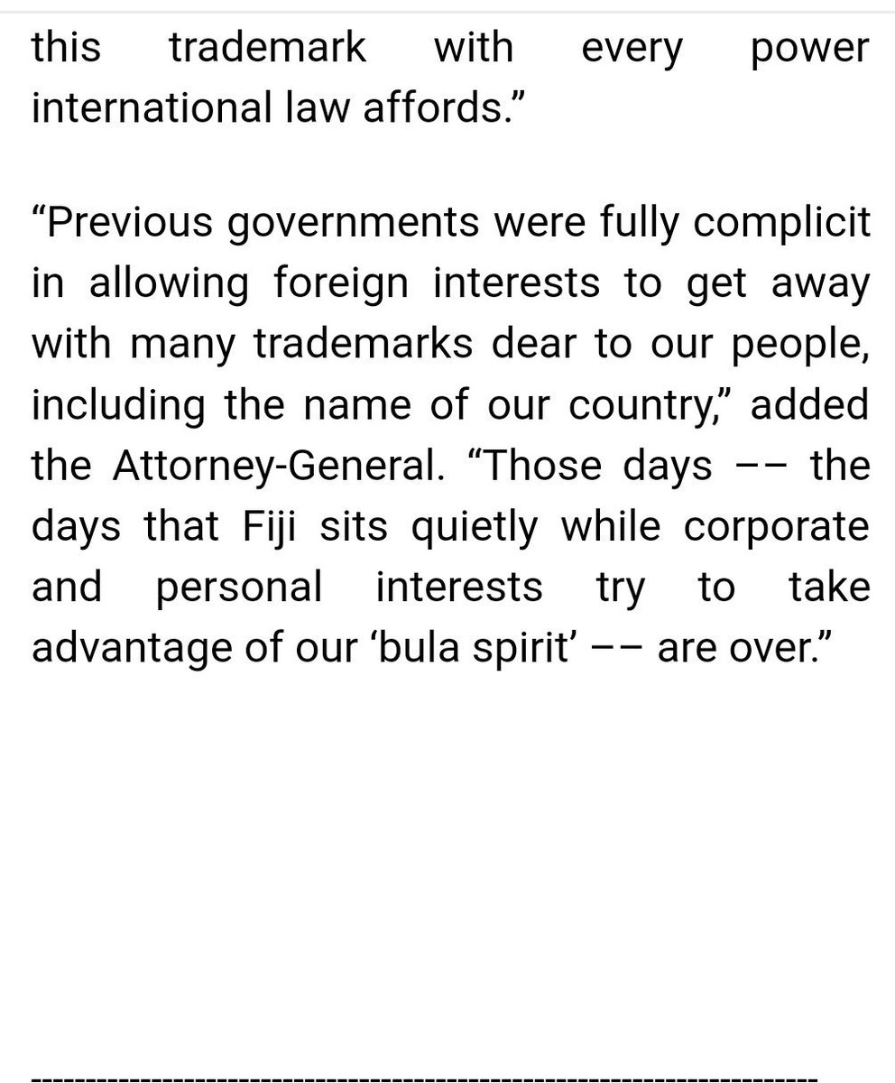 HaliteshDatt's tweet photo. Fijian Government moves to fight 'BULA' Trademark. #Fiji #Bula https://t.co/1KaEiqll6y