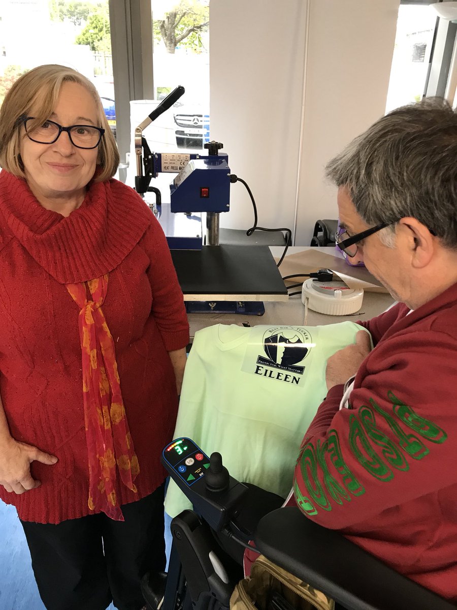 Lesleylynch's tweet photo. Great time printing using our new machines! Thanks to grant from Santander Development fund https://t.co/ODN8vKtloj