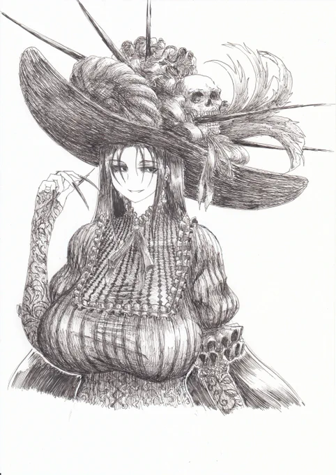 #このタグを見た人は自分が描いたモノクロ絵を貼れ 