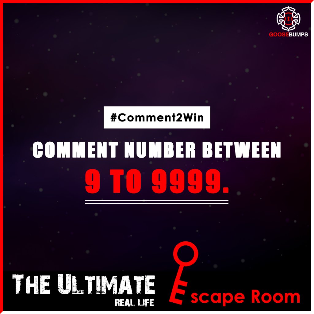Goosebumps_IND's tweet photo. Hurry Up!
Last comment will win and win an exciting gift from Goosebumps!
Deadline: 8:00PM 1st October 2018
#Giveaway #Comment2Win https://t.co/nQjdLKbtEY