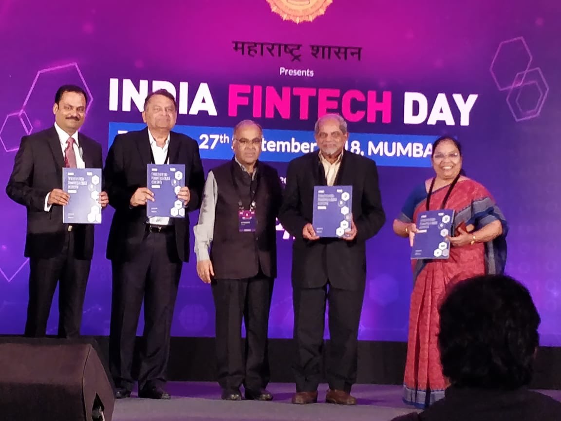 KPMGIndia's tweet photo. Launch of the @KPMGIndia -@NASSCOMStartUps #Fintech report 'Fintech in India – Powering a digital economy' at #IndiaFintechDay2018 https://t.co/GgKaEwpchS