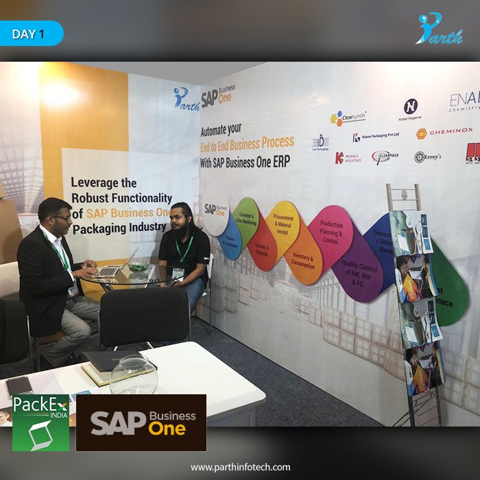 parthinfotechs's tweet photo. Parth Infotech at PackEx India-2018 event. A few snaps from Day 01
@SAPIndia #DigitalTransformation #Innovation #SMEs #Manufacturing #SAPBussinessOne #parthInfotech #packExIndia2018 @anil_marali#packaging #SMBs @PackExIndia https://t.co/sLg6SyByy5