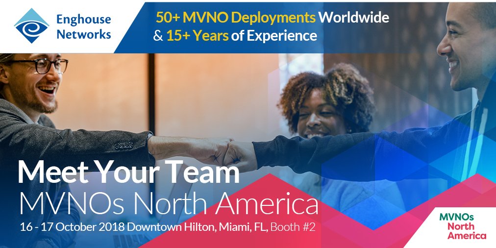 ANNOUNCING: We will be exhibiting at #MVNOSNA October 15-17 in Miami!
Join our experts in Booth #2 to discover how our solutions can enable a successful customer journey for your #MNO, #MVNE &amp; #MVNO.
Pre-book a meeting now to secure your spot: bit.ly/2R1eYFR