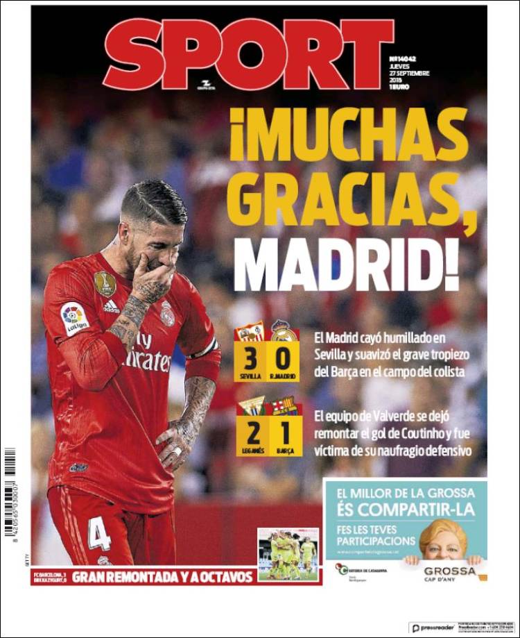 nacho_rcde's tweet photo. Ayer solo acabar el partido de Sevilla le comentaba a unos amigos en whatsapp "mañana el sport abre con el Madrid" Dicho y hecho.. Animalicos son tan tan previsibles y tan tan manipuladores.. Y luego les contarán que alegrarse de las derrotas del rival es de equipo pobre. 
#rcde https://t.co/uAtf9mWgDr
