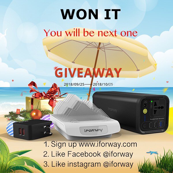 jeyiZeng's tweet photo. #Giveaways,Won this https://t.co/tF1pJDvMow could be next! Lucky followers will win some awesome portable charger, or multiple charging station, or the best lucky followers will win one 154Wh portable solar generator,This giveaway ends Oct 25th, 2018. https://t.co/t8Ae5svRM3
