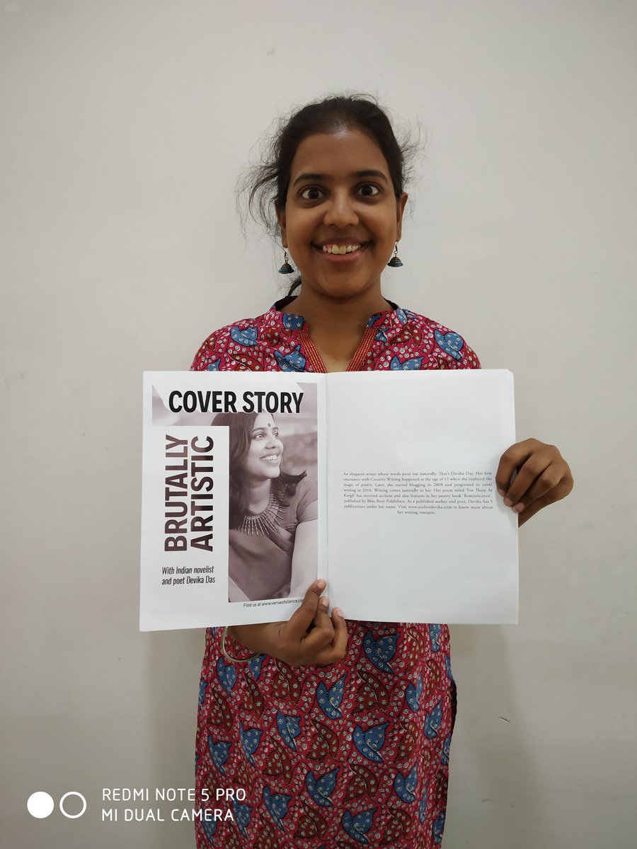 das_devika's tweet photo. #Featured Cover story of August Edition @Verseofsilence #literary #magazine They have covered my journey as an author beautifully :) https://t.co/I09sZkJdKe
