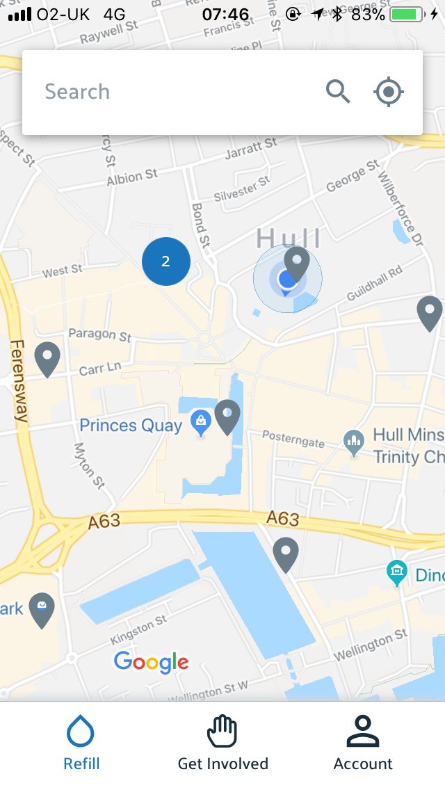 The council in Hull and Yorkshire Water are encouraging people to use the <a href="/Refill/">Refill Return</a> app. It shows you where you can refill your water for free. Although plenty of businesses do it that aren’t on the app, like <a href="/McCoysCoffee/">McCoy's Coffee</a> <a href="/Piekos/">James Piekos</a>