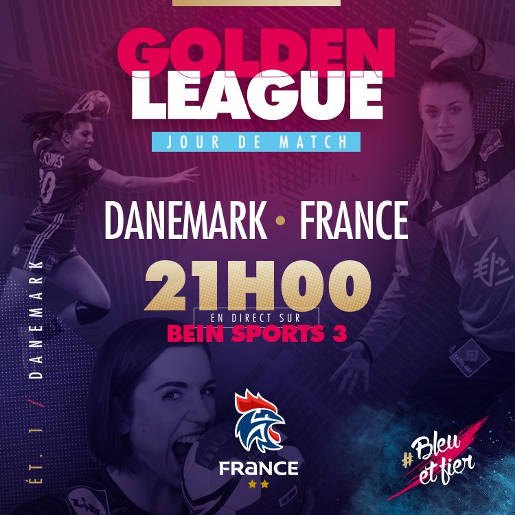 FRAHandball's tweet photo. #EdFF
Jour de Match 🇩🇰⚡🇫🇷
Premier match de l'étape danoise de la #GoldenLeague, les Bleues affrontent le pays hôte ! ✊
⏲ 21h00
📺 @beinsports_FR 3
#BleuetFier https://t.co/X7XPUJBWRQ